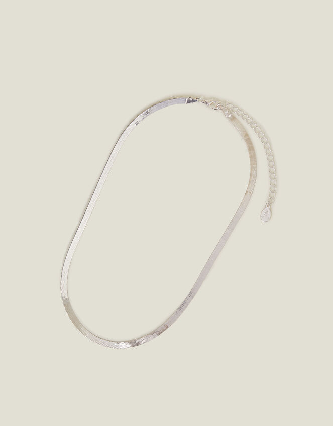 Snake Chain Necklace, Silver (SILVER), large