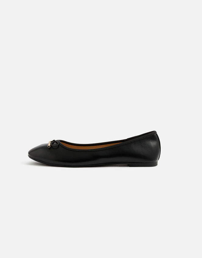 Plain Ballerina Flats, Black (BLACK), large