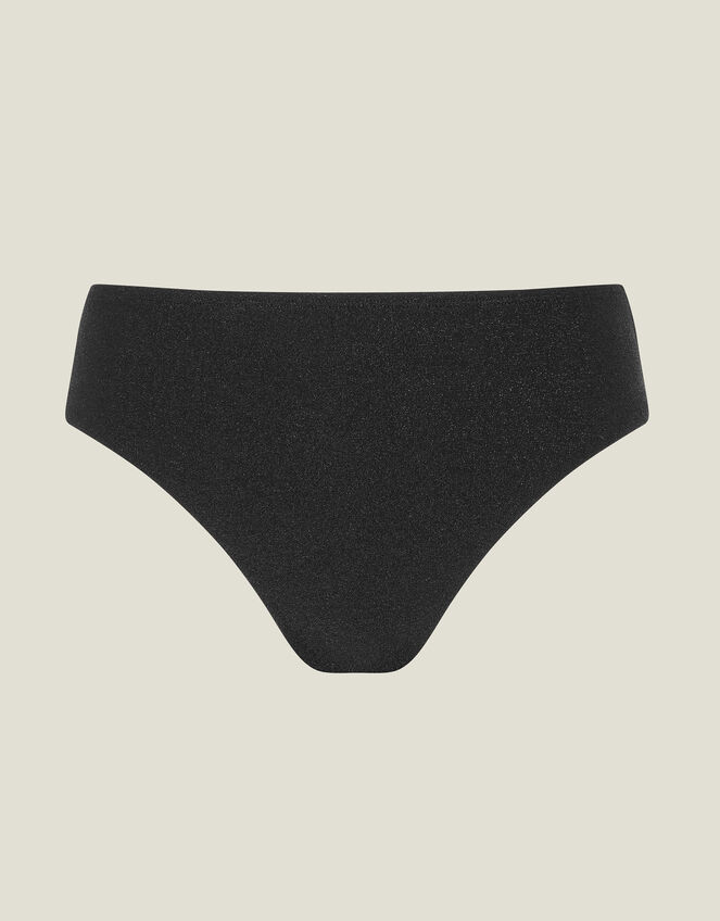 Shimmer Bikini Brief Bottoms, Black (BLACK), large