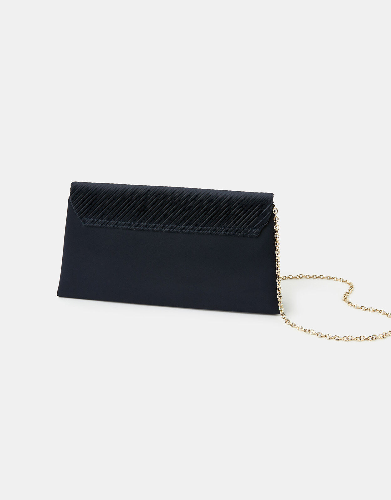 large navy clutch bag