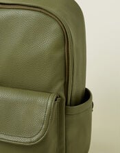 Front Flap Backpack, Green (KHAKI), large