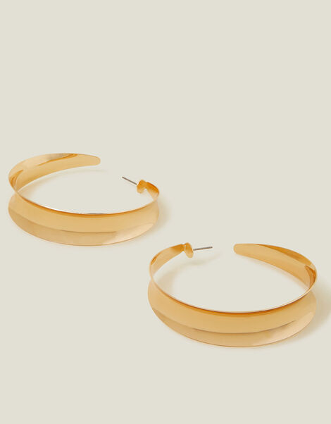 Oversized Curve Hoop Earrings, , large