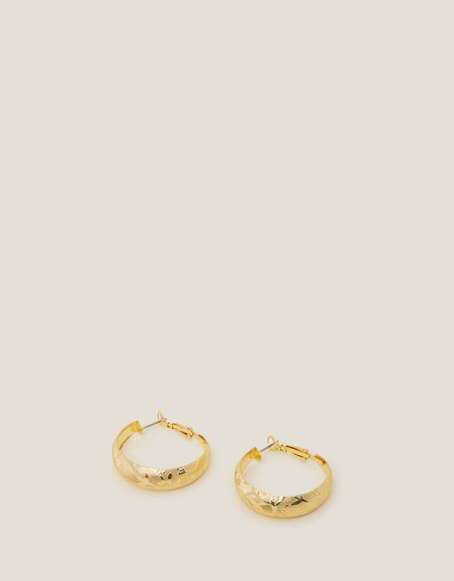 Etched Chunky Hoops, , large