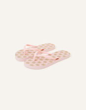 Shell Print Flip Flops, Pink (PINK), large