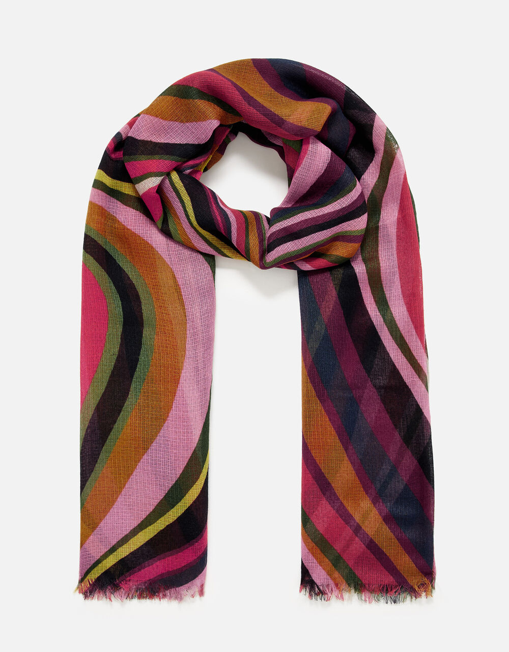 Retro Swirl Scarf in Recycled Polyester | Lightweight scarves ...