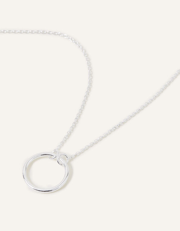 Sterling Silver Perfect Circle Necklace, , large