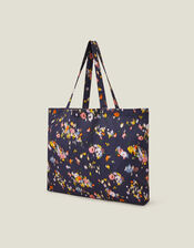 Floral Print Canvas Shopper, , large