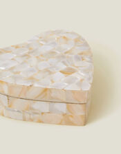 Mother of Pearl Heart Trinket Box, , large