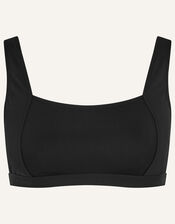 Square Neck Bikini Top, Black (BLACK), large