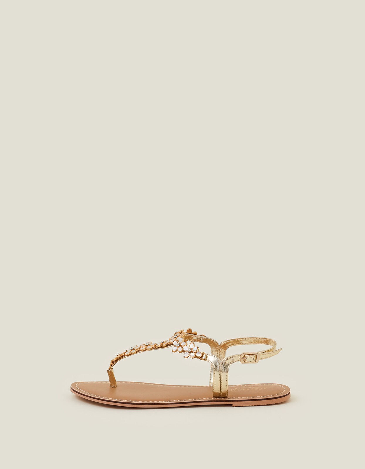 Diamanté Flat Sandals Tan | Women's Shoes | Monsoon UK.