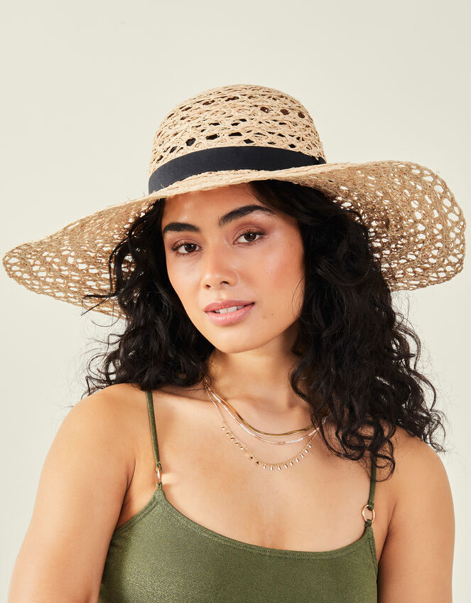 Circle Weave Floppy Hat, , large