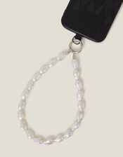 Faux Pearl Bead Phone Wrist Strap, , large