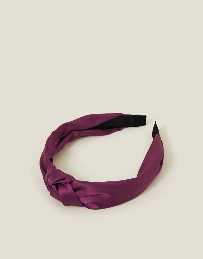 Satin Knot Headband, , large