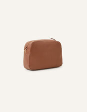 Leather Stitch Detail Camera Bag, Tan (TAN), large