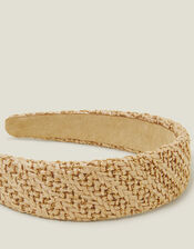 Metallic Raffia Headband, , large