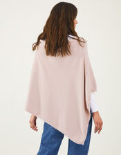 Lightweight Knit Poncho, Pink (PALE PINK), large