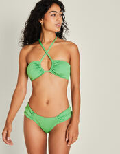 Textured Halter Bikini Top, Green (GREEN), large