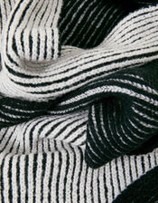 Paris Knit Scarf, Black (BLACK), large