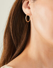 Small Simple Hoops, Gold (GOLD), large