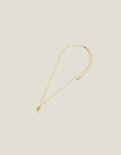 14ct Gold-Plated Long Pearl Pendant Necklace, , large