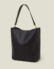 Bucket Shoulder Bag, Black (BLACK), large