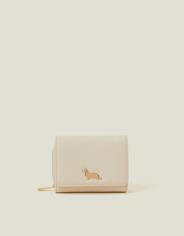 Sausage Dog Purse, Cream (CREAM), large