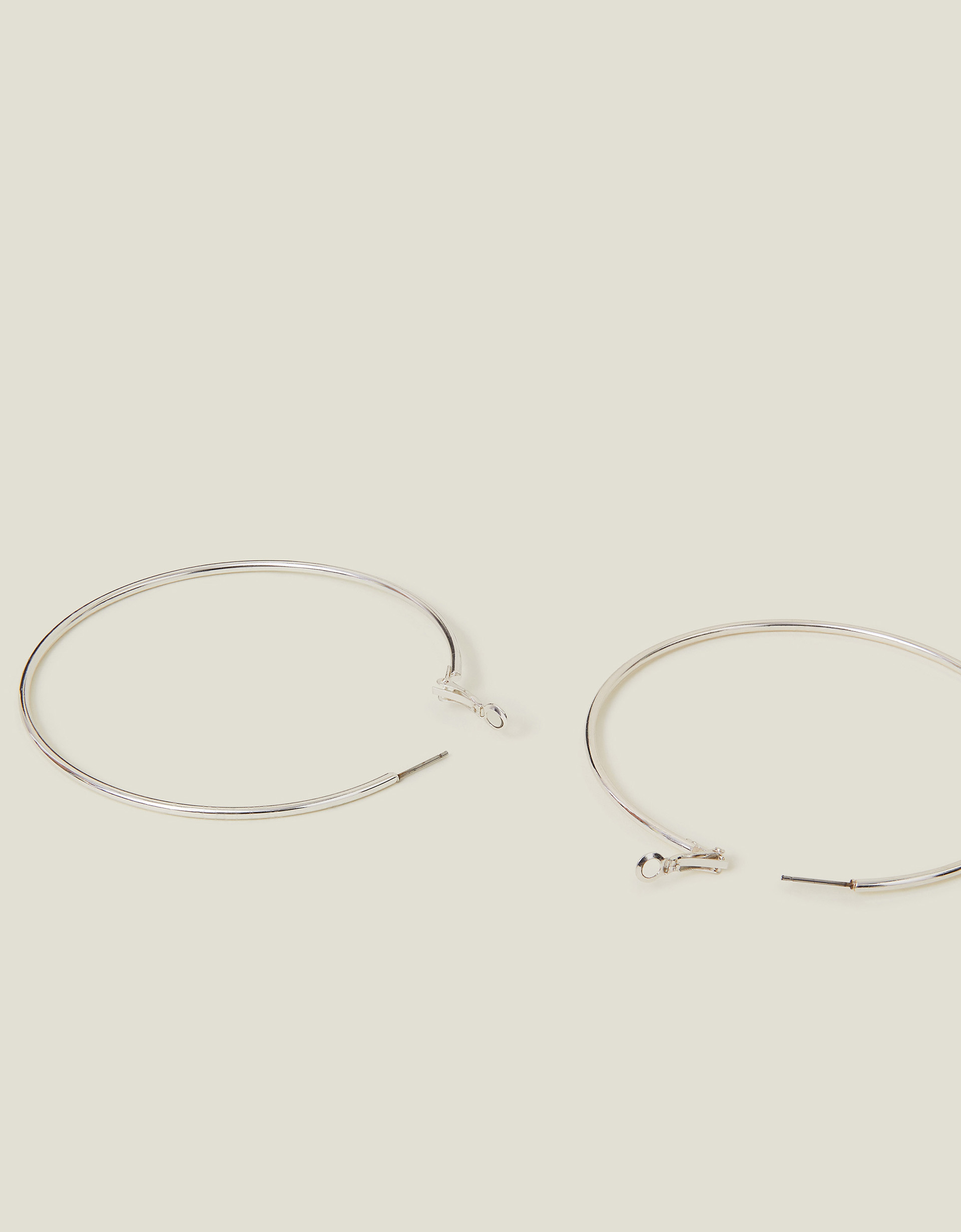 Accessorize Women's Mid-Size Simple Hoops Silver, Size: One Size