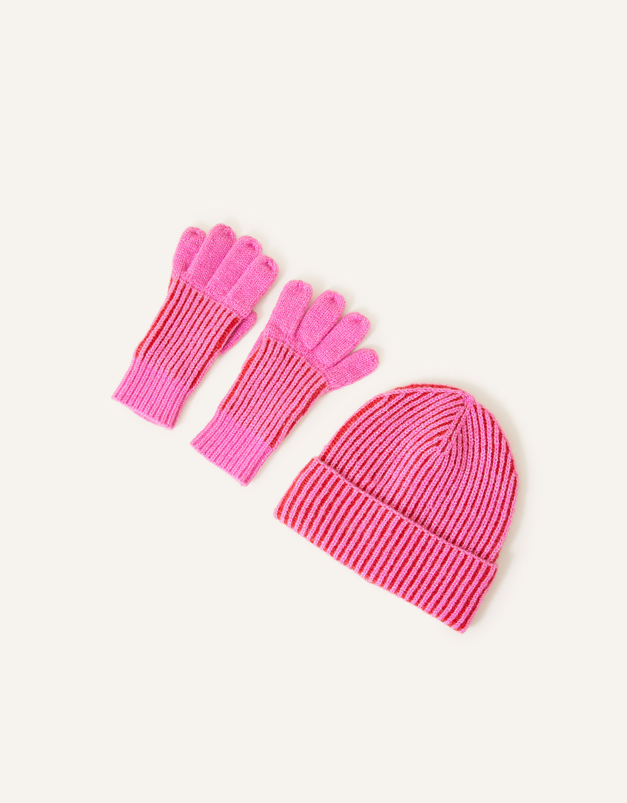 Accessorize Girl's Girls Hat and Gloves Set Pink, Size: 6-8 yrs