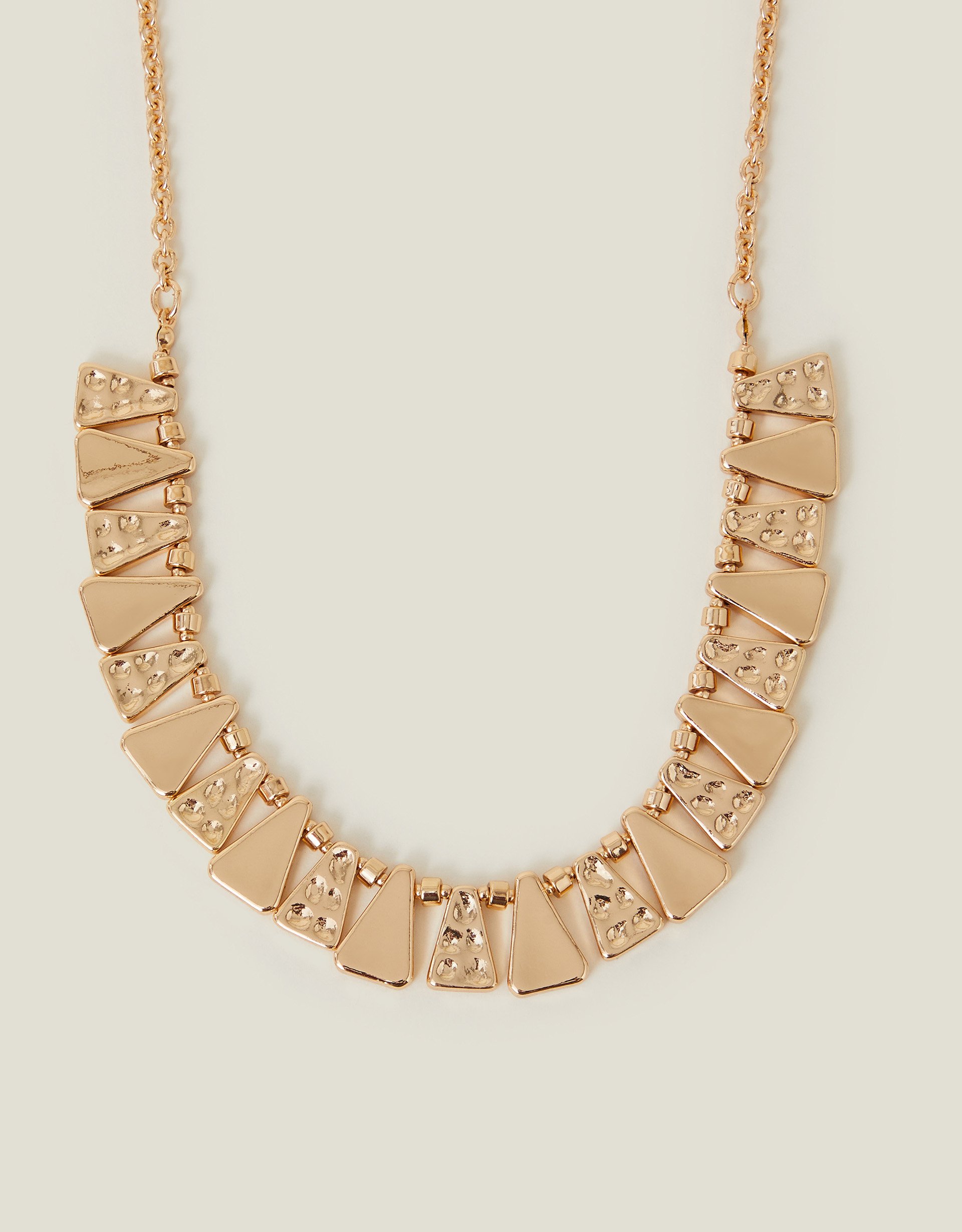 Triangle Molten Statement Necklace Gold - Accessorize