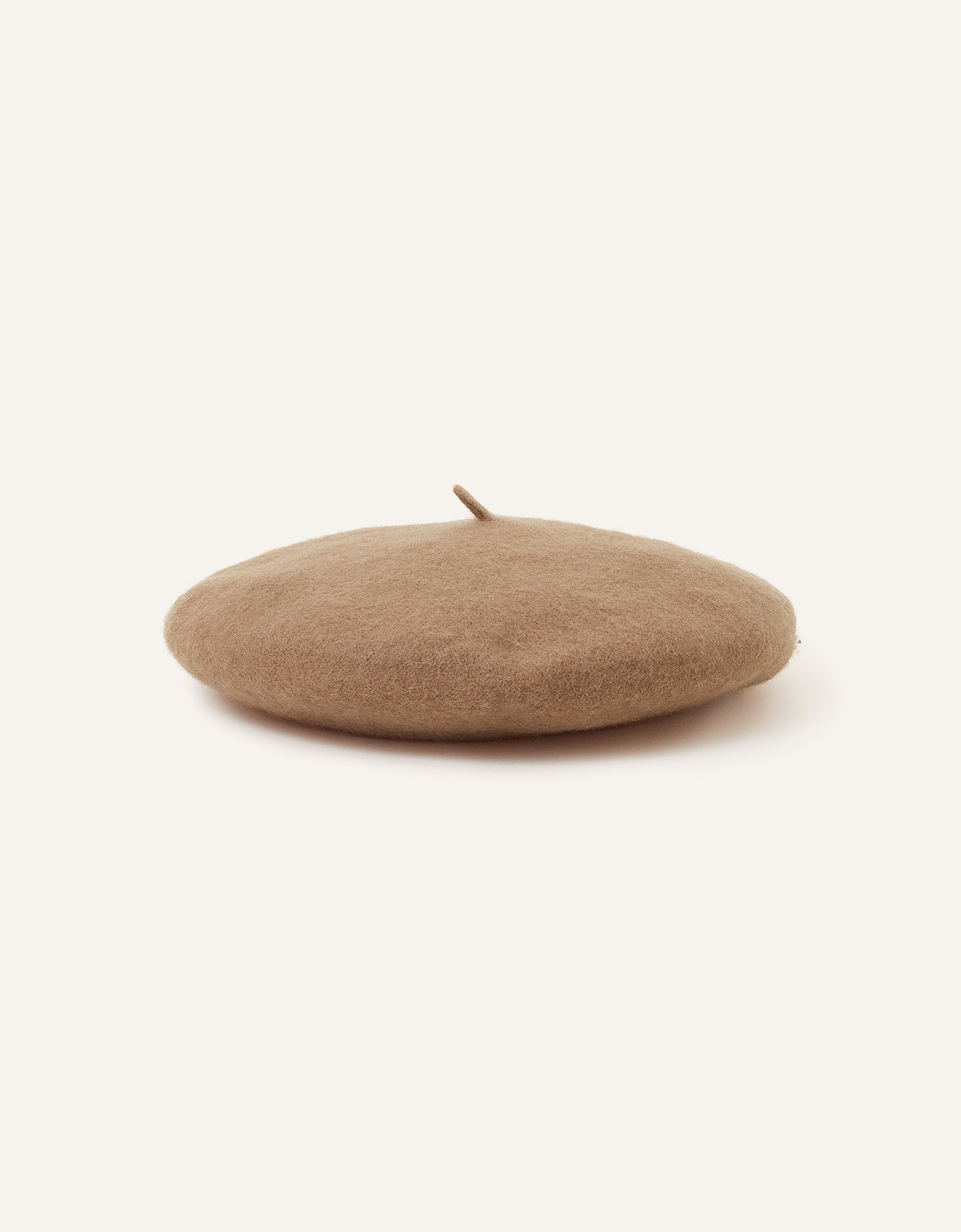 Accessorize Beret Hat in Pure Wool Camel