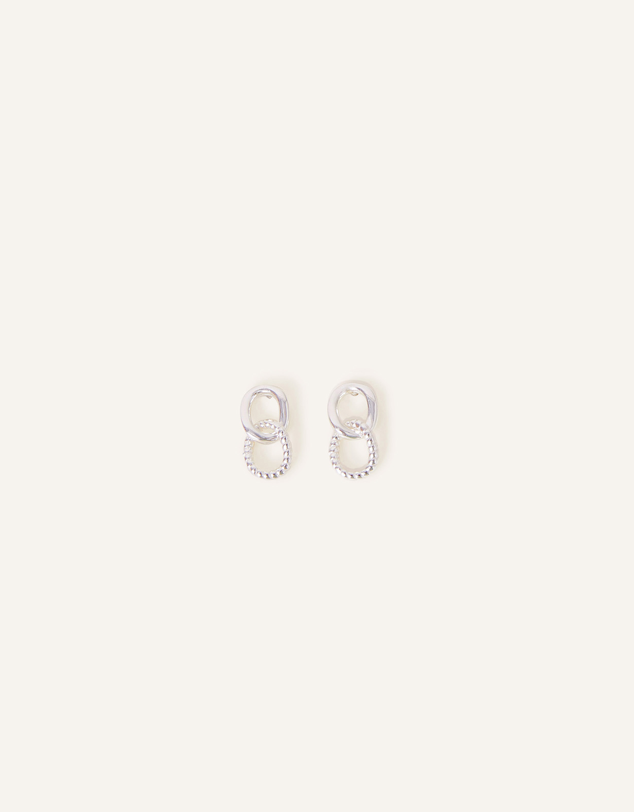 Accessorize Women's Sterling Silver Twist Drop Earrings, Size: 1cm