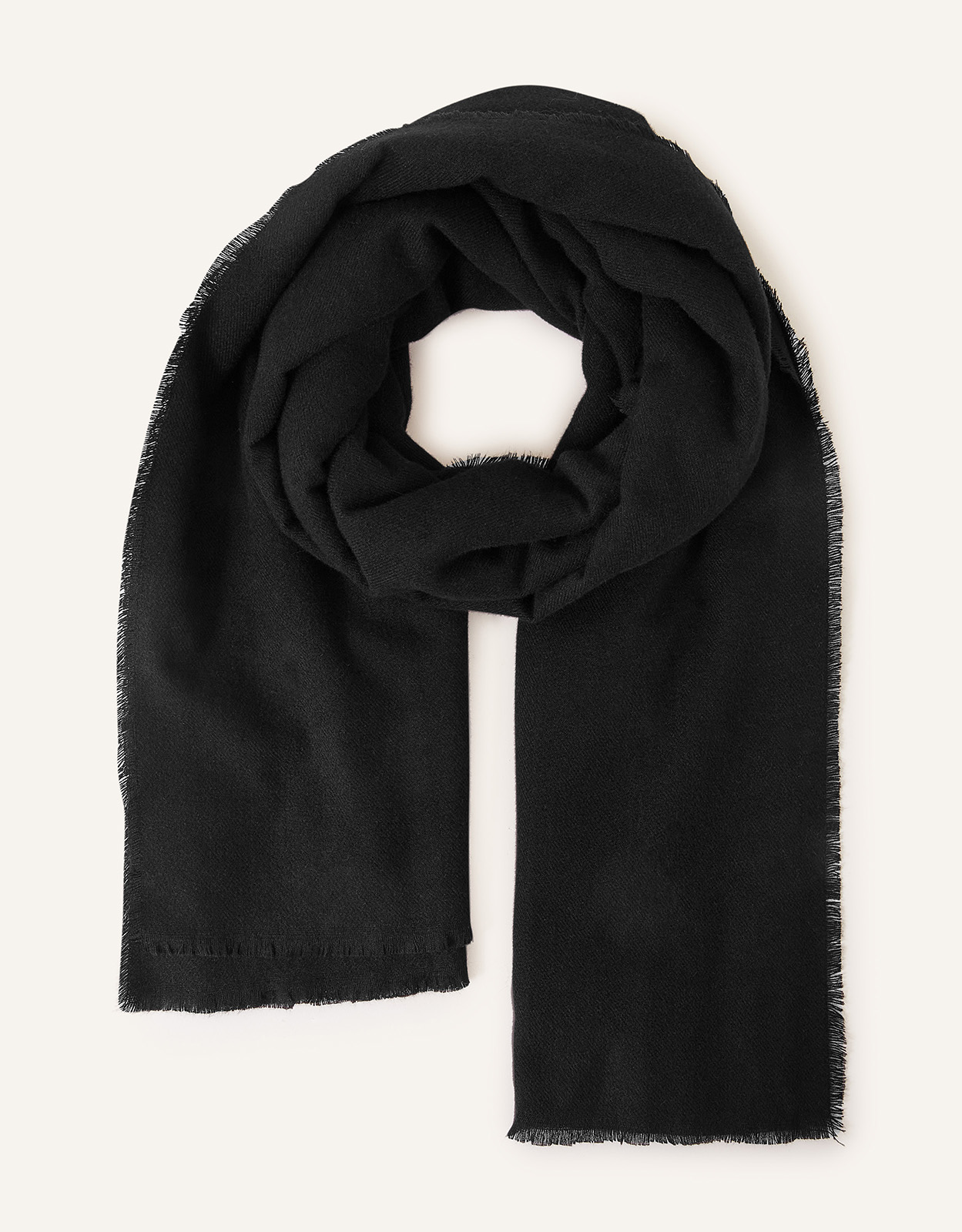 Accessorize Women's Black Grace Super-Soft Blanket Scarf, Size: 100x180cm