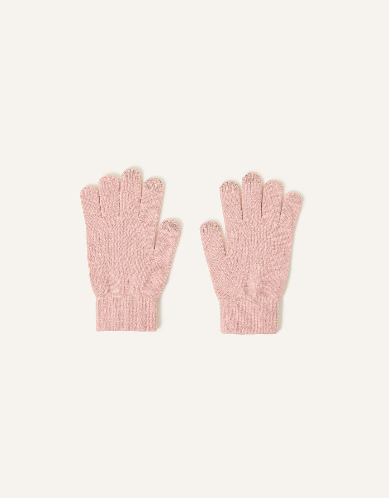 Accessorize Pink Super-Stretchy Touchscreen Gloves Set of Two, Size: One Size