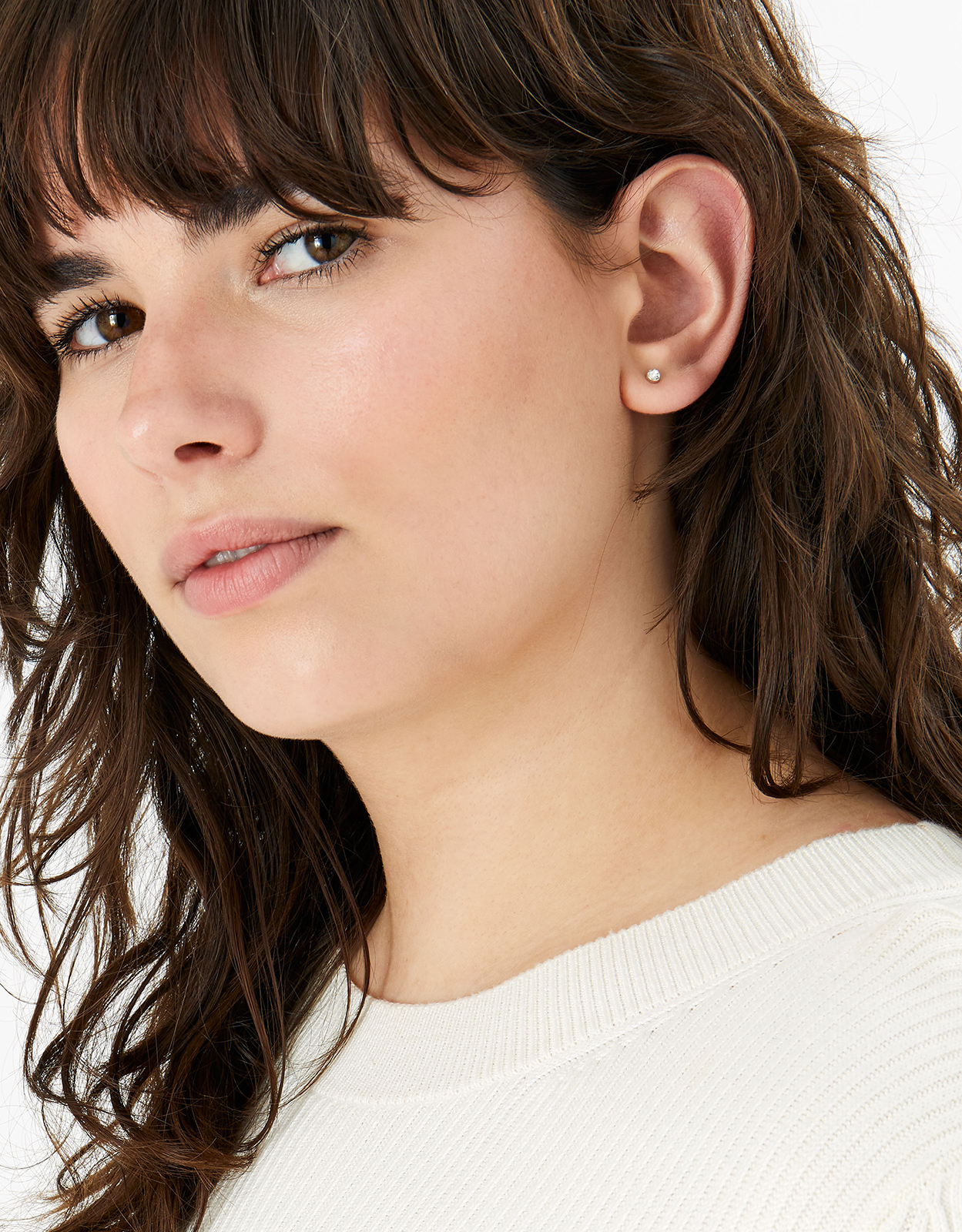 Accessorize Women's Silver Crystal Drop Earrings Set of Three, Size: One Size