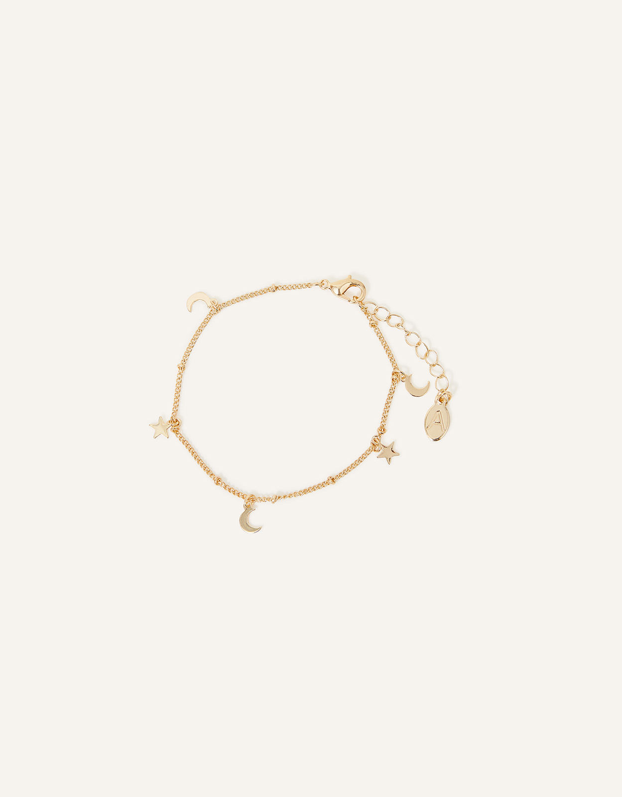 Accessorize Women's Stars and Moon Bracelet Gold, Size: 22cm