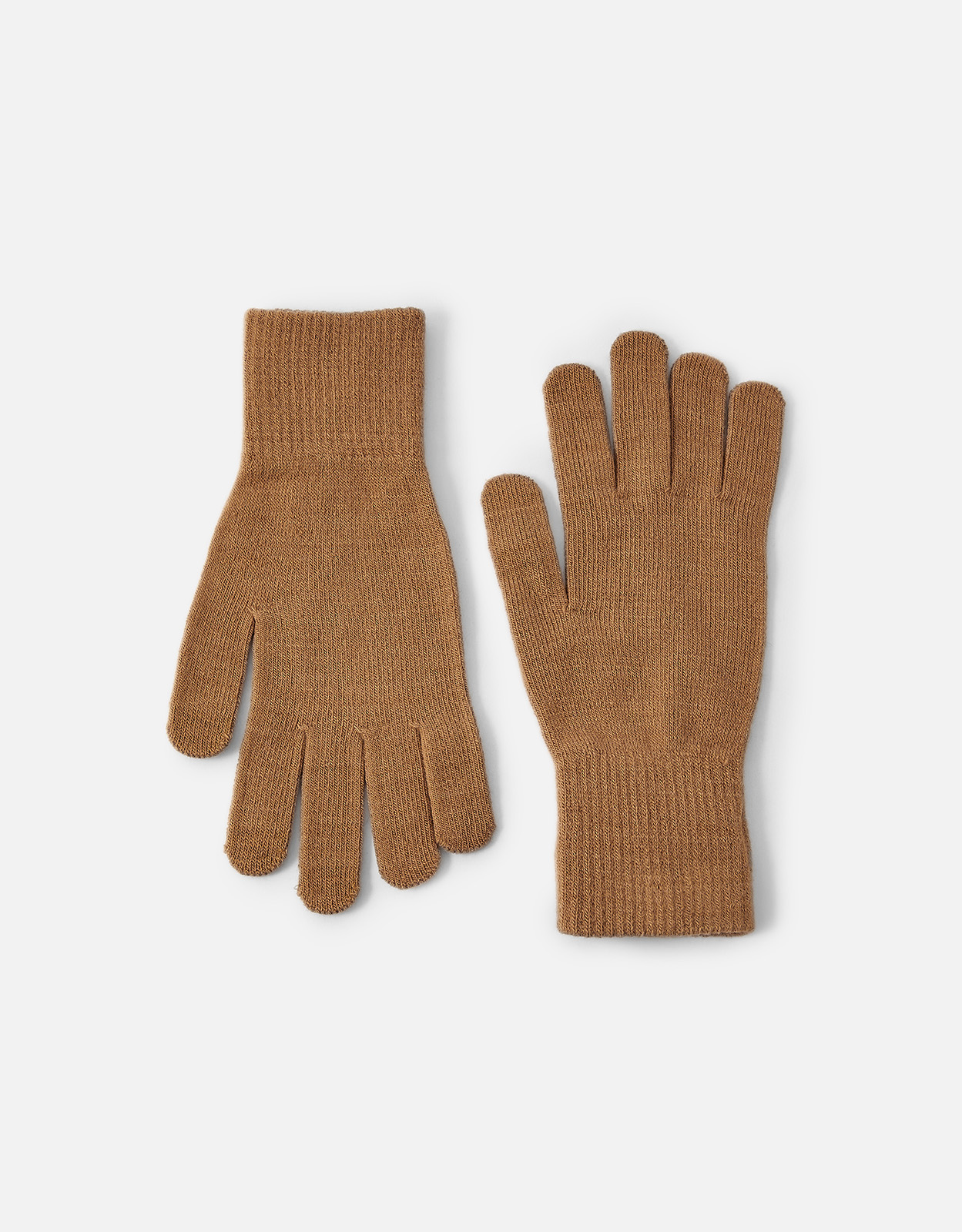 Accessorize Long Cuff Touchscreen Gloves Camel, Size: One Size
