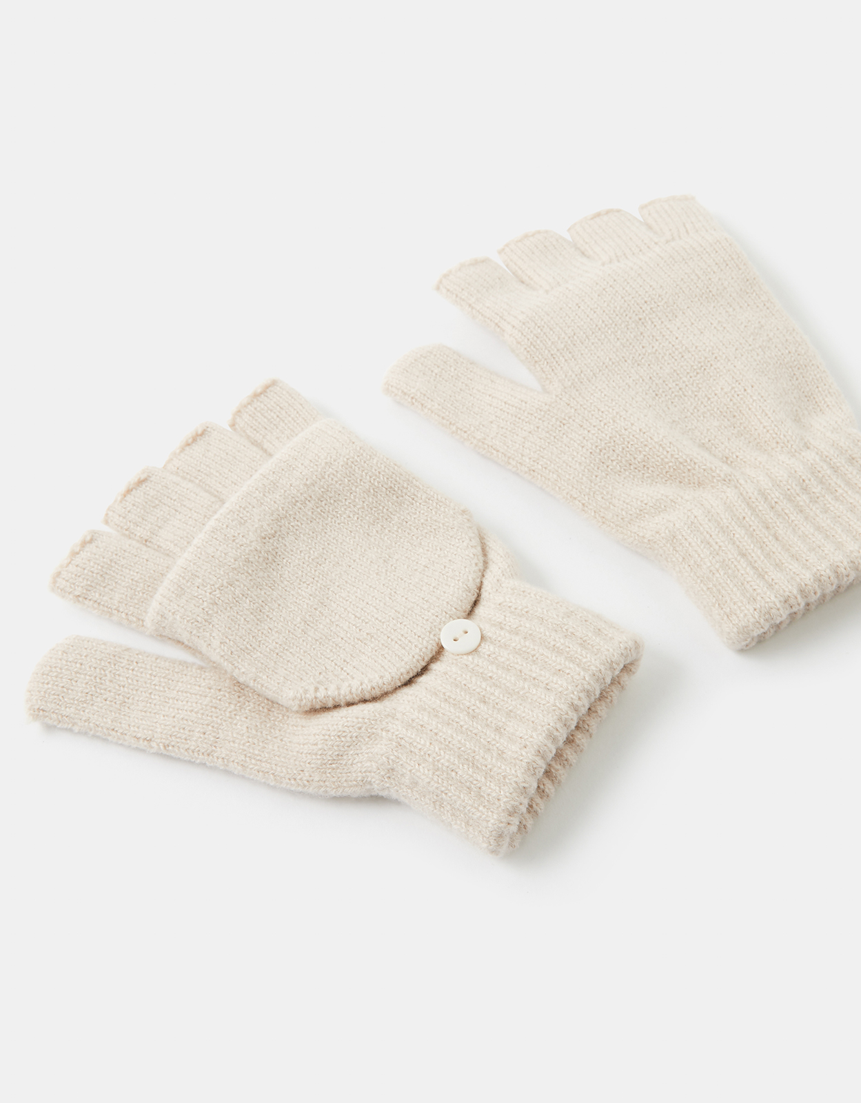 Accessorize Plain Capped Gloves Natural